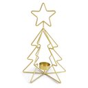 Ver imagem 1 de Árvore Natalina Porta-Velas com Estrela em Metal 26x26cm