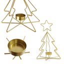 Ver imagem 3 de Árvore Natalina Porta-Velas com Estrela em Metal 26x26cm
