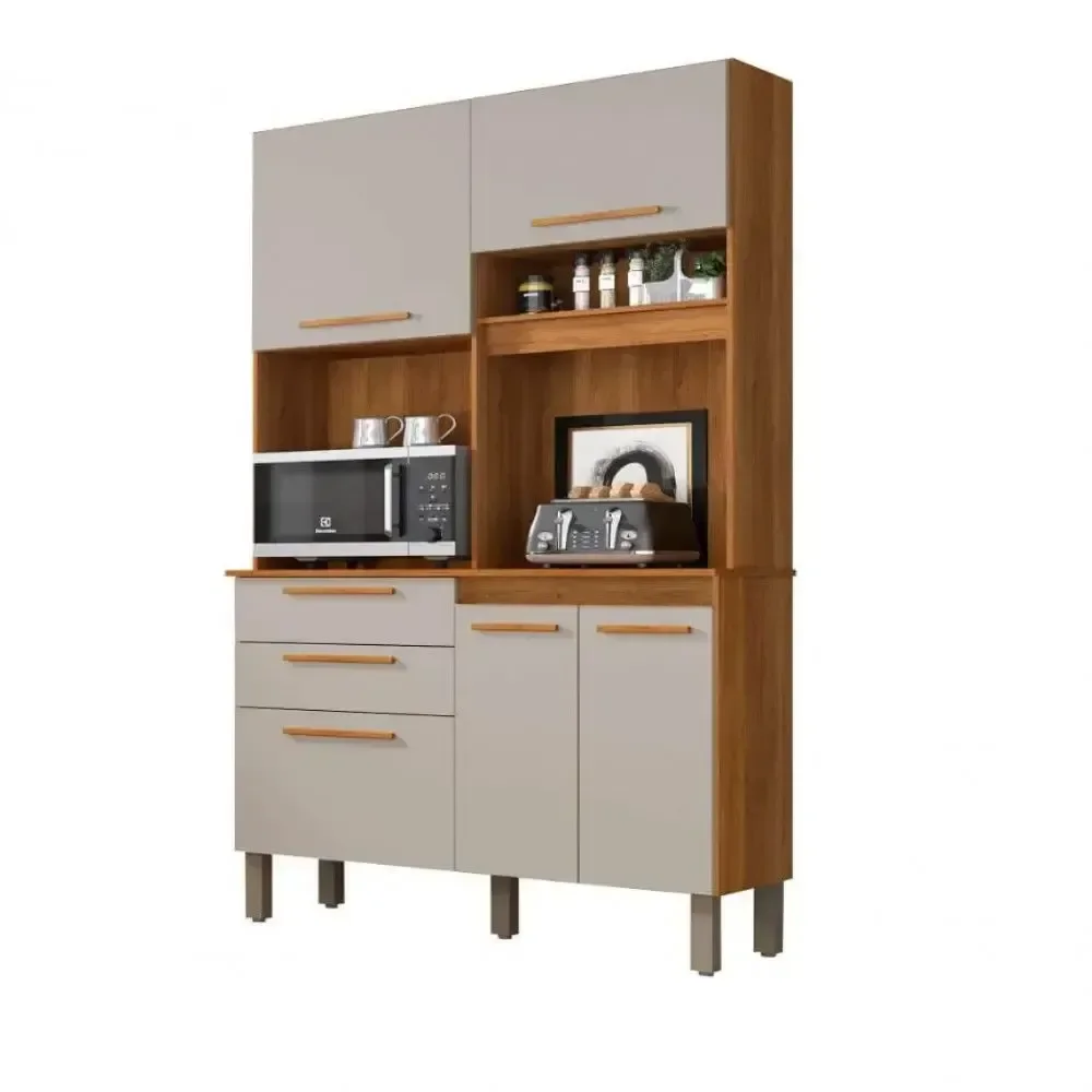 Armário de Cozinha 5 Portas 2 Gavetas Dubai - Cinamomo Off