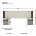 Ver imagem 4 de Cabeceira Extensível Bourbon Casal Queen Ripada Areia/Jatobá com LED - Santos Andirá