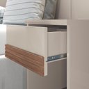 Ver imagem 3 de Cabeceira Extensível Bourbon Casal Queen Ripada Areia/Jatobá com LED - Santos Andirá