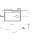 Ver imagem 4 de Cuba para Cozinha Kohler Kennon de Sobrepor/embutir Retangular com Mesa e Furo 838x559mm Black Matte