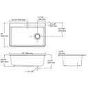 Ver imagem 4 de Cuba para Cozinha Kohler Kennon de Sobrepor/embutir Retangular com Mesa e Furo 838x559mm Black Matte
