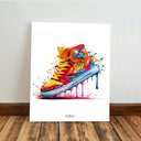 Ver imagem 6 de Kit 3 Quadro Decorativo Gamer Headset Controle Tênis Quarto Qualidade Premium 40x28cm