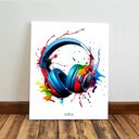 Ver imagem 5 de Kit 3 Quadro Decorativo Gamer Headset Controle Tênis Quarto Qualidade Premium 40x28cm