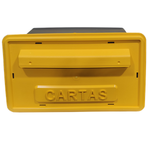 Caixa de Correio Amarela de Plástico Duro Parede e Grade