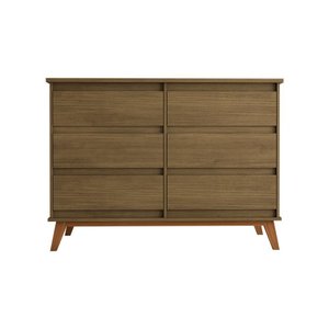 Cômoda para Quarto Organizadora Londres com 6 Gavetas - Canela