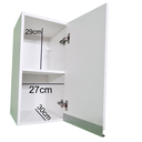 Ver imagem 3 de Armário Aéreo Branco 30cm Lavanderia Porta Direita Montado