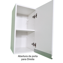Armário Aéreo Branco 30cm Lavanderia Porta Direita Montado - 5