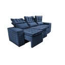 Ver mais imagens de Sofá 3 Lugares Retrátil e Reclinável Cama inBox Senses 2,00m Velusoft Azul