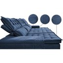Ver imagem 4 de Sofá 3 Lugares Retrátil e Reclinável Cama inBox Senses 2,00m Velusoft Azul