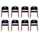 Ver imagem 1 de Kit 8 Cadeiras Sala de Jantar Premium com Braço Madeira Maciça Corino Movellu Home