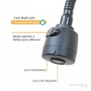 Ver imagem 7 de Torneira Gourmet Flexível Preto Mesa Cozinha Aço Inox com Arejador Duplo Jato Bica Alta Black Fosco