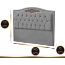 Ver imagem 4 de Cabeceira Kate para Cama Queen 1,60 Veludo Cinza Claro Bz Home Decor