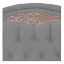 Ver imagem 3 de Cabeceira Kate para Cama Queen 1,60 Veludo Cinza Claro Bz Home Decor