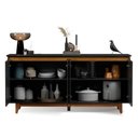 Ver imagem 4 de Aparador Buffet Flow 4 Portas Pés Madeira Maciça 163cm Ej Móveis