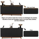 Ver imagem 5 de Aparador Buffet Flow 4 Portas Pés Madeira Maciça 163cm Ej Móveis