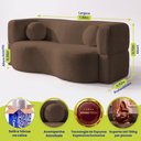 Ver imagem 3 de Sofá Cama Bolge 1,88m Xpand Tech Tecido Bouclê Marrom Cama Inbox