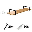 Ver imagem 5 de Kit 4 Prateleira 30x100cm C/ Suporte Retangular Industrial