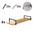 Ver imagem 4 de Kit 4 Prateleira 30x100cm C/ Suporte Retangular Industrial