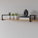 Ver imagem 1 de Kit 4 Prateleira 30x100cm C/ Suporte Retangular Industrial