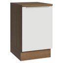 Ver imagem 1 de Balcão Cozinha 50x60cm 1 Porta (com Tampo) Rb Lux Madesa Rustic/Branco Veludo