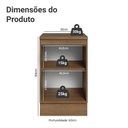 Ver imagem 2 de Balcão Cozinha 50x60cm 1 Porta (com Tampo) Rb Lux Madesa Rustic/Branco Veludo