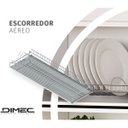 Ver imagem 2 de Escorredor de Pratos Louças Aéreo 670mm Fixo Embutir Elevatta Bandeja Inox Dimec