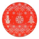 Ver imagem 1 de Prato para Bolo Natalino Vermelho Trico