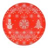 Prato para Bolo Natalino Vermelho Trico - 1