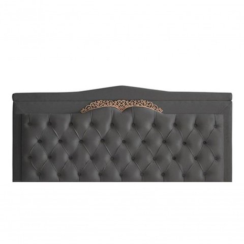 Cabeceira de Cama Box Painel Barcelona Casal 140 Cm Retro Capitonê Botão Encapados Suede Grafite