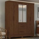 Ver imagem 2 de Guarda Roupa Casal 6 Portas com Espelho Primor 181 cm Jacaranda Zanz