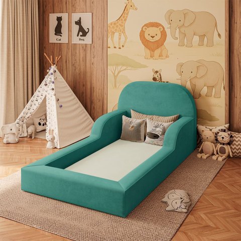 Cama Colchão Montessoriana Infantil Proteção Lateral Balaqui