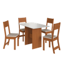 Ver imagem 2 de Conjunto De Sala De Jantar Fidelitá Siena Com 4 Cadeiras 