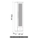 Ver imagem 4 de Sapateira de Madeira 47cm 1 Porta com Espelho Eduarda Café F07 - Mpozenato