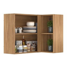 Armário Aéreo Canto Reto Firenze 1 Porta Amêndola/Branco - Demóbile - 2