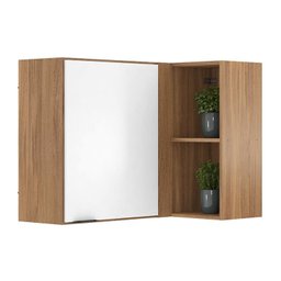 Armário Aéreo Canto Reto Firenze 1 Porta Amêndola/Branco - Demóbile - 1