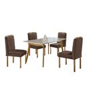 Ver imagem 2 de Conjunto Sala de Jantar 4 Lugares Slim Mesa e Cadeiras Madeira Maciça Móveis Mundial