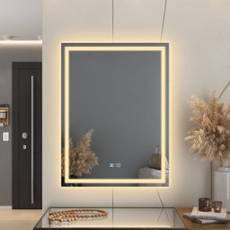 Espelho Led 3 Cores Banheiro Dual Touch C/ Desembaçador - 90cmx70cm - 3