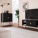 Ver imagem 4 de Balcão Buffet 90cm 2 Portas Luna Orgânico Pé Metal - Artesano