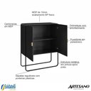 Ver imagem 5 de Balcão Buffet 90cm 2 Portas Luna Orgânico Pé Metal - Artesano