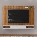 Ver imagem 6 de Painel Tv 70 Pol 193cm Bancada Suspensa Ian D04 Freijó/off - Mpozenato