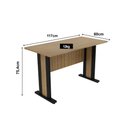 Ver imagem 2 de Mesa Computador Casal Me-4194 Amêndoa/preto - Tecno Mobili