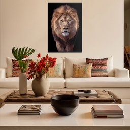 Quadro Decorativo Leão Judá Sala Quarto Moldura CxAlta 40x60 Arte na Arte Moldura Preta - 8