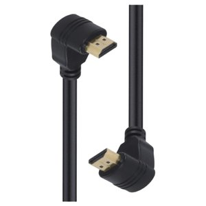 Cabo Hdmi 2.0 4k Ultra Hd 3d Conexao Ethernet Conectores 90* 2 Metros - H20b90-2