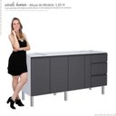 Ver imagem 3 de Gabinete de Aço Para Pia 200 Gaia 3 Gavetas Flat Cozimax Preto