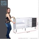 Ver imagem 4 de Gabinete de Aço Para Pia 200 Gaia 3 Gavetas Flat Cozimax Preto