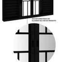 Ver imagem 6 de Janela Veneziana de Alumínio com Grade 4 Folhas Móveis e 2 Fixas 120x150cm Lucasa Ideale Preto