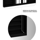 Ver imagem 5 de Janela Veneziana de Alumínio com Grade 4 Folhas Móveis e 2 Fixas 120x150cm Lucasa Ideale Preto