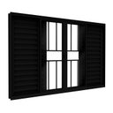 Ver imagem 1 de Janela Veneziana de Alumínio com Grade 4 Folhas Móveis e 2 Fixas 120x150cm Lucasa Ideale Preto
